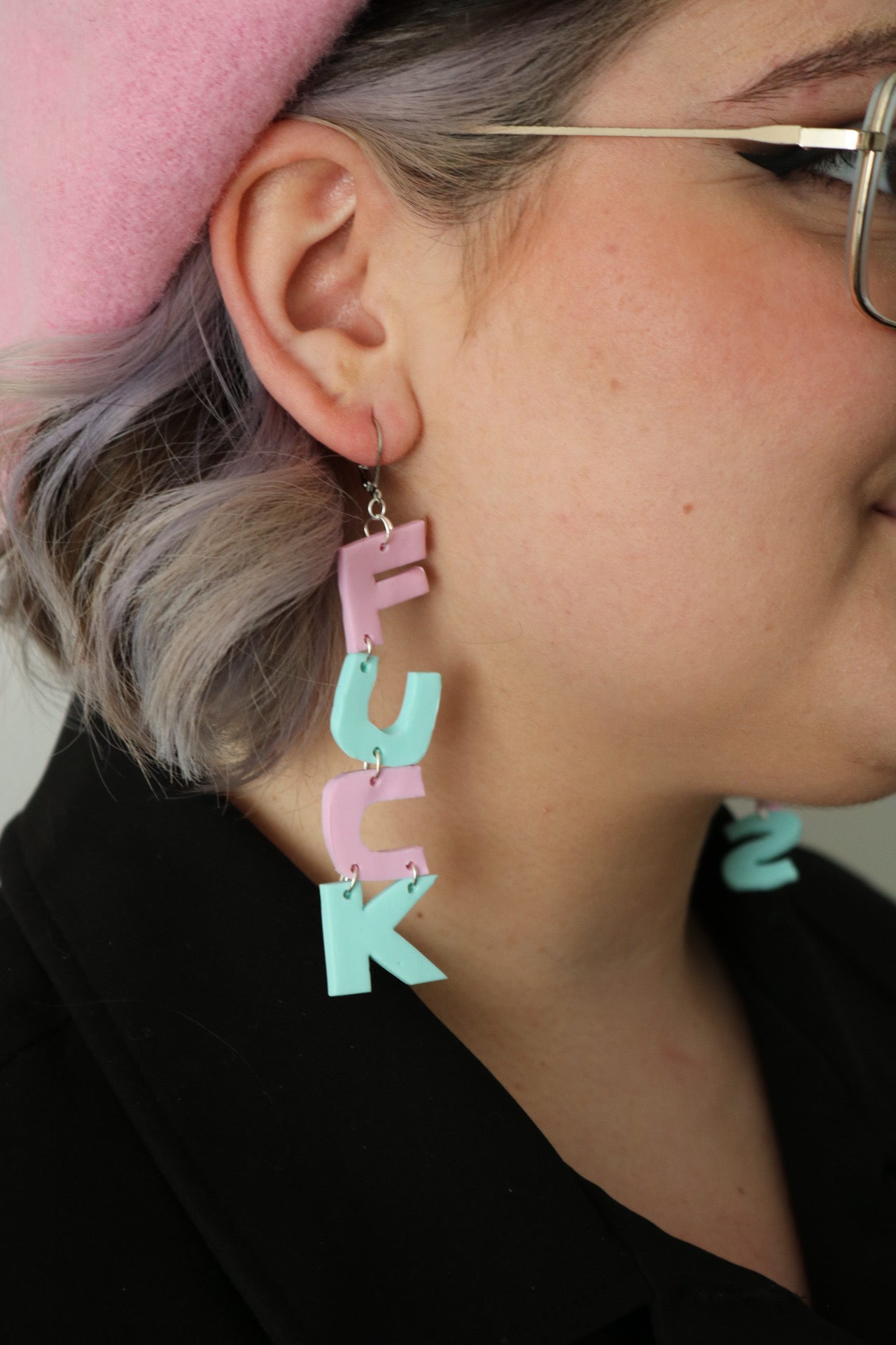 FUCK DIETS Handmade Polymer Clay Earrings